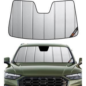 Pigenius Windshield Sun Shade for Audi Q5/SQ5 2018-2025, Q5 Sportback/SQ5 Sportback 2021-2025, Q5 PHEV 2020-2025, Custom Fit Front Window Sunshade - Safeguard