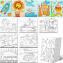 Fulmoon Pre Drawn Canvas for Painting for Adults Preprinted Bulk 7.8 x 5.8 Inch Pre-Stenciled Painting Canvas Panels for DIY Party Favor Gift Activities, 12 Style(36 Pcs)