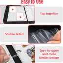 Baseball Card Binder,4 Pocket Trading Card Binder with 50 Removable Sleeves Can Hold 400 Cards, Waterproof Card Holder for Sports Cards,MTG,TCG,Game Cards (White, 400 Cards)