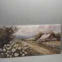 Rustic Farmhouse Canvas Wall Art Decor Nature Scenery Countryside Picture Canvas Painting Landscape Wall Poster Prints for Living Room Home Farmhouse Bathroom Bed Decor Decorations - 20"x40"