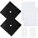 Penta Angel Graduation Cap Decorations 2 Sheets Glitter Paper Card 2Pcs Alphabet Letter Number Stickers 2Pcs Self-Adhesive Pearl Stickers for Grad Cap Crafts DIY (Black)