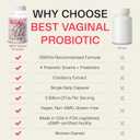 2 x Best Vaginal Probiotics for Women, Probiotics for Women Vaginal Health - pH Balance with 4Lactobacillus Probiotic for Woman, Urinary Health Support, Clinically Proven Cranberry Blend - 30 Day Dupply