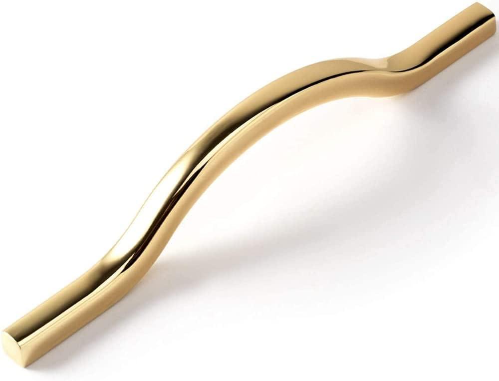 6pcs Kitchen Cabinet Handle - Cabinet Handle Cabinet Drawer Cabinet Door Handle-Golden||Hole Distance 96/128mm