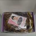 Disco Wig 5Pcs Set (Wig+ Glasses+ Necklace+ Mustache+ Wig Cap) 70'S Costumes Wig Afro Wig Men Short Curly Natural Fluffy Synthetic hair Wig for Halloween Disco Party (Blonde Mixed Brown)