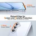 SPIDERCASE Designed for Samsung Galaxy S25 Case, [10 FT Military Grade Drop Protection], 2 Pack [Tempered Glass Screen Protector+Camera Lens Protector] Heavy Duty Shockproof Case,Clear