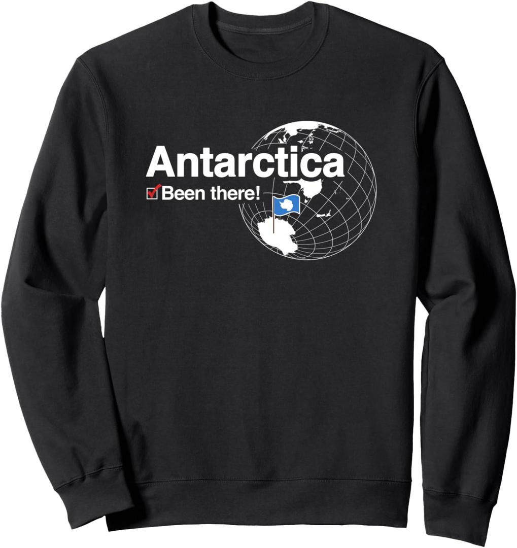I've Been There Flag of Antarctica Sweatshirt Dark Grey (XL)