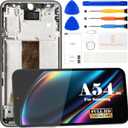 OLED for Samsung A54 Screen Replacement for Samsung Galaxy A54 5g LCD Display Touch Screen Replacement for SM-A546 Digitizer Repair Kits with Frame (Larger Size)