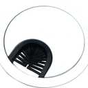 Gloss White Metal Cable Grommet | 2 Piece "Lock in" Feature with "Brush" Opening for Management of Office & Computer Desk Wires | 60mm (2 3/8") Hole Opening | 5 Pack