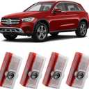 Car Door Light Logo Projector Compatible with Accessories A B C E M G AMG W166 W176 W205 W212, 4PCS Non-Fading LED Puddle Light Upgraded Super Bright Ghost Shadow Light