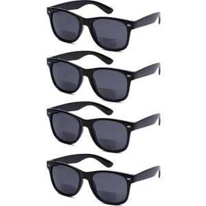 Yogo Vision Bifocal Reading Sunglasses Men Women Sun Readers Stylish Frame Outdoor UV400 Glasses Beach Fishing Travel, Pack of 4, +2.25