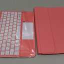 Harvopu Compatible for iPad 11th 10th Generation Case with Keyboard, Folio Cover with Pencil Holder, Multi-Touch Trackpad, 7 Color Backlit, Detachable Keyboard for iPad (A16) 11th/10th Gen (Pink)