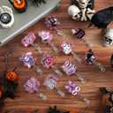 Kosiz 12 Pcs Halloween Badge Reels Cute Ghost Pink Pumpkin Haunted House Retractable ID Badge Holder with Alligator Clip Nurse Gifts for Nurses Doctors Rn Medical Office