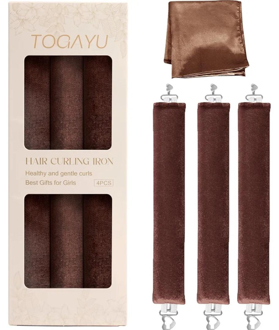 Heatless Curls, Heatless Curls Overnight Hair Care Set - Jumbo Velvet Hair Curlers to Sleep In, Soft Heatless Curling Rods for All Hair Types