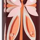 DEMDACO Hanging Tile Wall Art Everyday Home Dcor, 5 x 7 Inch Acrylic, Butterfly Beauty Together