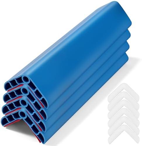 Wall Corner Edge Protector 4 Pack, 1.57x1.57x23.62x0.28 inch Soft Baby Proof Corner Guards for Sharp Edges, Self-Adhesive Corner Protectors for Home, Kindergarten, Thickness-7mm(0.28 in)