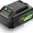 24V Battery Replacement for Greenworks: 24 Volt 6.0Ah for Greenworks 24V Lithium ion Lawn Mower Trimmer Weed Blower Battery MAX 29842 29852 LB24A020