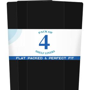 BRIAN & DANY Wire Shelf Liner, Set of 4, 48" x 16" Black, 48" x 16",4pcs