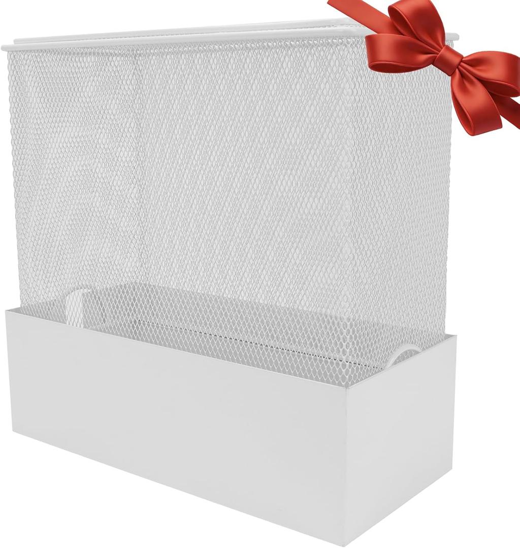 Faraday Cage for WiFi Router, EMF Blocker for WiFi Router, Blocks 90% EMF and 5G Radiation, Compatible with Most Large Routers, White, 12" L x 5.5" W x 12" H