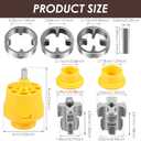 PVC Thread Maker Tool for Electric Drill, PVC Pipe Threader Set with 3 Dies (1/2", 3/4", and 1"), Plastic Pipe Tap Die Set, Reusable PVC Pipe Threading Plumbing Kit for Cutting & PVC Threading