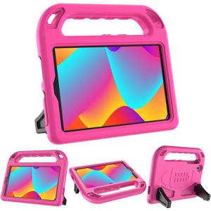 AVAWO TCL Tab 8 LE (9137w) / Tab 8 WiFi (9132x) 2023 Case for Kids, Children Friendly, Boys and Girls EVA Handle Stand Shockproof Tablet Cover for TCL Tab 8 LE/WiFi -Rose
