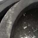 Kante 18",14",10" Dia Concrete Round Planters (Set of 3), Outdoor Indoor Large Planter Pots with Drainage Hole and Rubber Plug for Home Patio Garden, Black