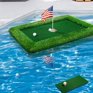 Floating Golf Green for Pool, Various Sizes (35"x24"/47"x35"/63"x47") to Suit Your Needs, Floating Chipping Green-Ideal for 2-4 Golfers Competing and Improving Skills in Outdoor and Pool Games, Ordinary