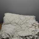 BEDAZZLED King Size Comforter Sets, Beige Bedding Comforter Set, 3 Pieces Pinch Pleat Bedding Sets with Comforter and Pillowcases Soft Farmhouse Shabby Chic Comforter for All Season (King(102"*88"))