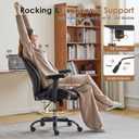 YFO Home Office Desk Chair, Adjustable Armrests PU Ergonomic Chair, Black, Small