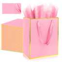 Addblu 28 Pack Bulk Luxury Gift Bags with Handles, Medium Size 9x7x3.15 Inches - Includes 28 Tissue Papers for Wedding, Birthday, Baby Shower, Easter, Mother's Day & Party Favors