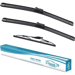 OEM Windshield Wiper Blades Replacement for Land Rover Range Rover Evoque 2012 2013 2014 2015 2016 2017 2018 2019, All Weather Original Factory Quality Front & Rear Wipers Set 24"+21"+10" (Pack of 3)