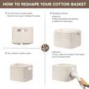 UBBCARE Storage Cubes 4 Pack, 11x 11x 7.8 Cube Storage Bin with Handles, Cotton Rope Baskets for Organizing, Woven Baskets for Shelf, Baby Nursery, Toy Storage, Closet, Classroom, Beige
