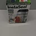 Vacuum Sealer for Food with 12 Bags, Preserves Foods 5x Longer, Space Saving Compact Upright Design Allows Machine to Seal Marinades, Soups, Meats for Sous Vide Cooking, Vegetables (Silver)