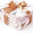 Ultra Soft Fleece Blanket Throw Size - Christmas Flannel Fleece Luxury Throw Blanket - Lightweight Throw for Couch, Bed, Chair - Warm & Breathable - Cozy Microplush Bedding - Christmas Trees, Pink