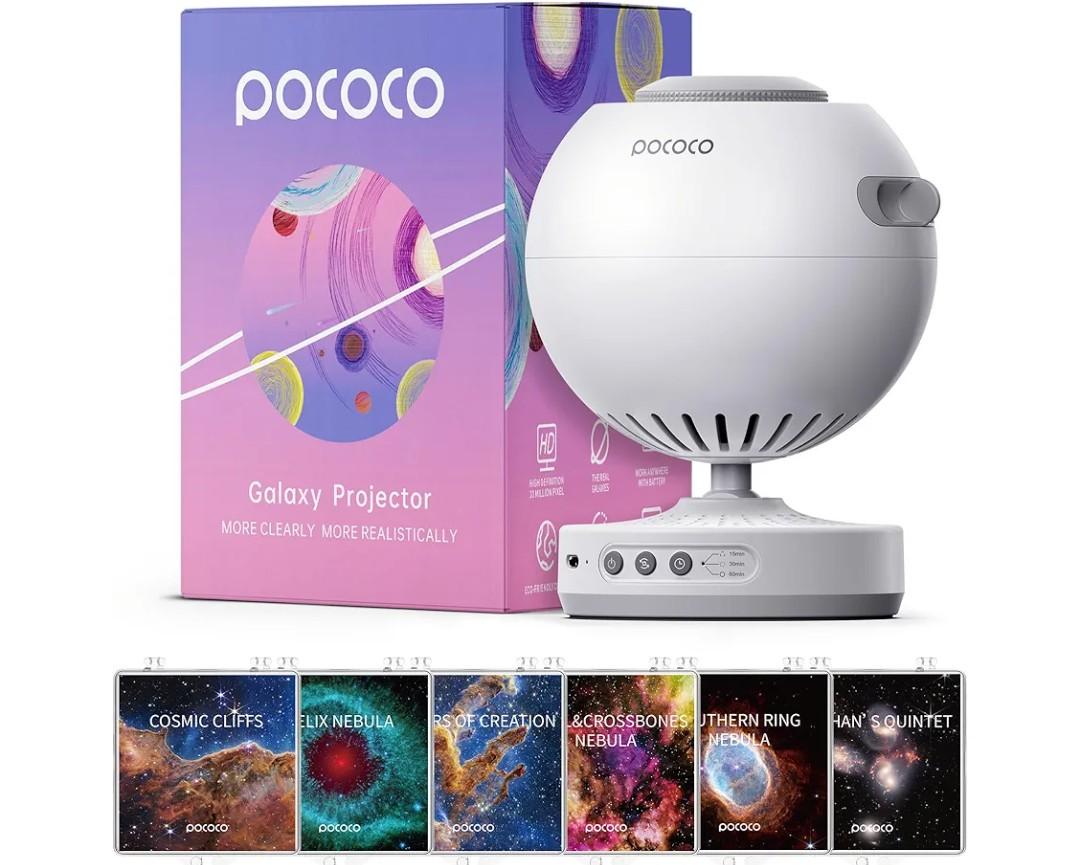 POCOCO Galaxy Projector + Fixed Star and Nebula Series Discs (6 Pieces)