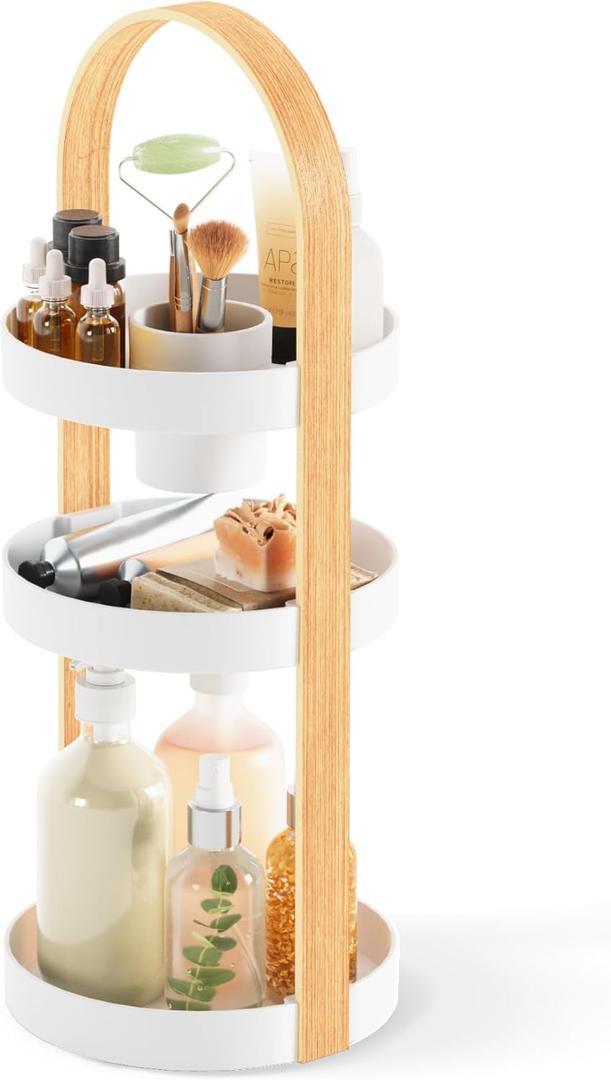 Umbra Bellwood Cosmetic Organizer (White-Natural) (Large)