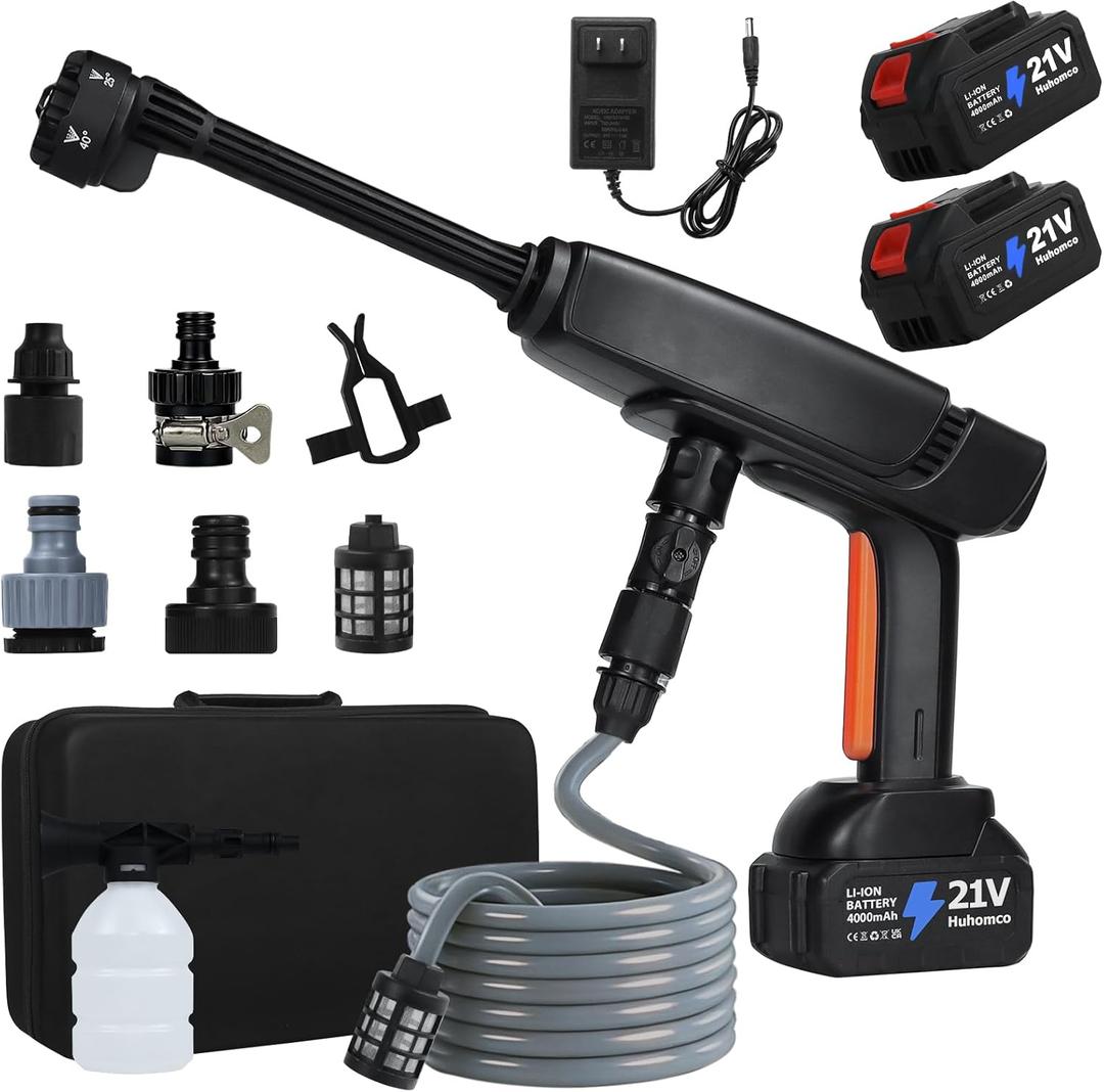 Battery Powered Pressure Wassher Cordless; 1500PSI, Dual 4.0Ah Batteries
