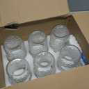 Mason Jars 16 oz, Canning Jars with Metal Airtight Lids and Bands, Wide Mouth Mason Jars Ideal for Jam, Jelly, Yogurt, Overnight Oats, Meal Prep, Wedding Favors, 6 Pack