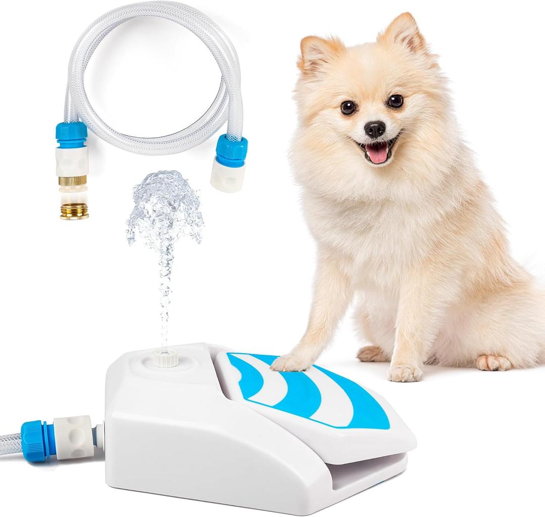 All For Paws Dog Water Fountain, Dog Sprinkler Paw Activated, Outdoor Water Fountain for Dog Drinking, Step On Pet Water Dispenser