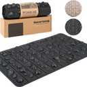 Smartrang High Elasticity Acupressure Mat, Foldable Particle Foot Massager, Pressure Point Pad for Relieve Foot Pain, Fasciitis (19.7in*12.2in, Black)