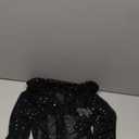 GORAIS Women's Sequin Jacket Evening Shrugs Long Sleeve Open Front Cropped Bolero for Formal Dresses (Black, S)