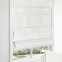 Blackout No Drill Roman Shades, 30" W x 64" H, Off White