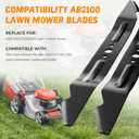 21 Inch Lawn Mower Blade Replacement AB2100 AB2101, Compatible with E-GO Power+ 56V Models LM2100 LM2101 LM2100SP LM2102SP LM2114 LM2114SP LM2125SP, Black Mulching Lawn Mower Blade2 PCS
