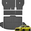 KUST Trunk Cargo Mat for Honda CR-V 2023-2025 2026 (Not for Hybrid) (Lower Deck Position), Rear Cargo Liner with Backrest Mat for CRV Accessories All Weather Protection Cover TPE Rubber Raised Edge