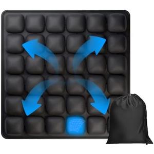 Inflatable Airplane Seat Cushion For Long Flights, Portable Travel Seat Cushion With Ergonomic Support, Pressure Relief & 3d Airbag - Fits Car, Wheelchair, Office Chair, Includes Storage Bag (1pcs)