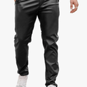 GINGTTO Mens Leather Pants Slim Fit Disco Pants for Men Stretch (X-Large)