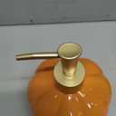 2 x Soap Dispenser Luxury Ceramic Soap Dispenser with Pump Bathroom Shower Gel Shampoo Push Empty Bottle(Orange)