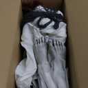 JOYIN Scary Halloween Decorations Outdoor, Halloween Hanging Scary Swing Girl Decorations Winging White Doll with Creepy Sound and Light Up Eyes Sound, Animatronics Hanging Decors Activated