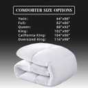 DOWNCOOL Comforters Oversize King Size, White All Season Duvet, Lightweight Quilt, Down Alternative Hotel Comforter with Corner Tabs (White, Oversize King 116x98 Inches)