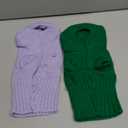 XS Dog Sweater, 2 Pieces Knitted Turtleneck Christmas Dog Sweaters Winter Dog Clothes for Small Dogs Teacup Chihuahua Yorkie Warm Puppy Pet Cat Sweater Outfits, Green and Purple, XSmall