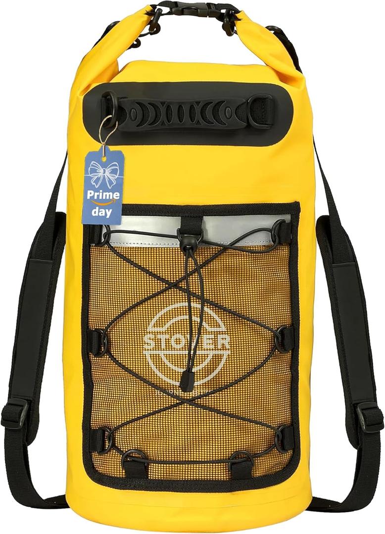 STOVER 5/10/25/30/40/55L Waterproof Backpack- Floating Dry Bag for Kayaking, Travel, Beach, Hiking, & Camping, Men/Women